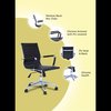 Tuhome Axel Office Chair, Mesh Back, Chrome Gaslift, Fabric Seat, Black SLN7536